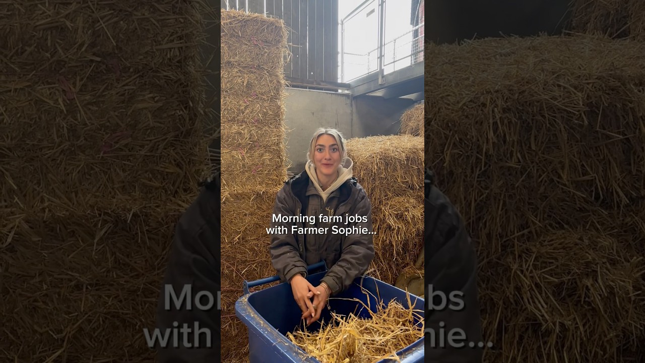Morning Farm Jobs with Sophie! #farming #farmer #job #work