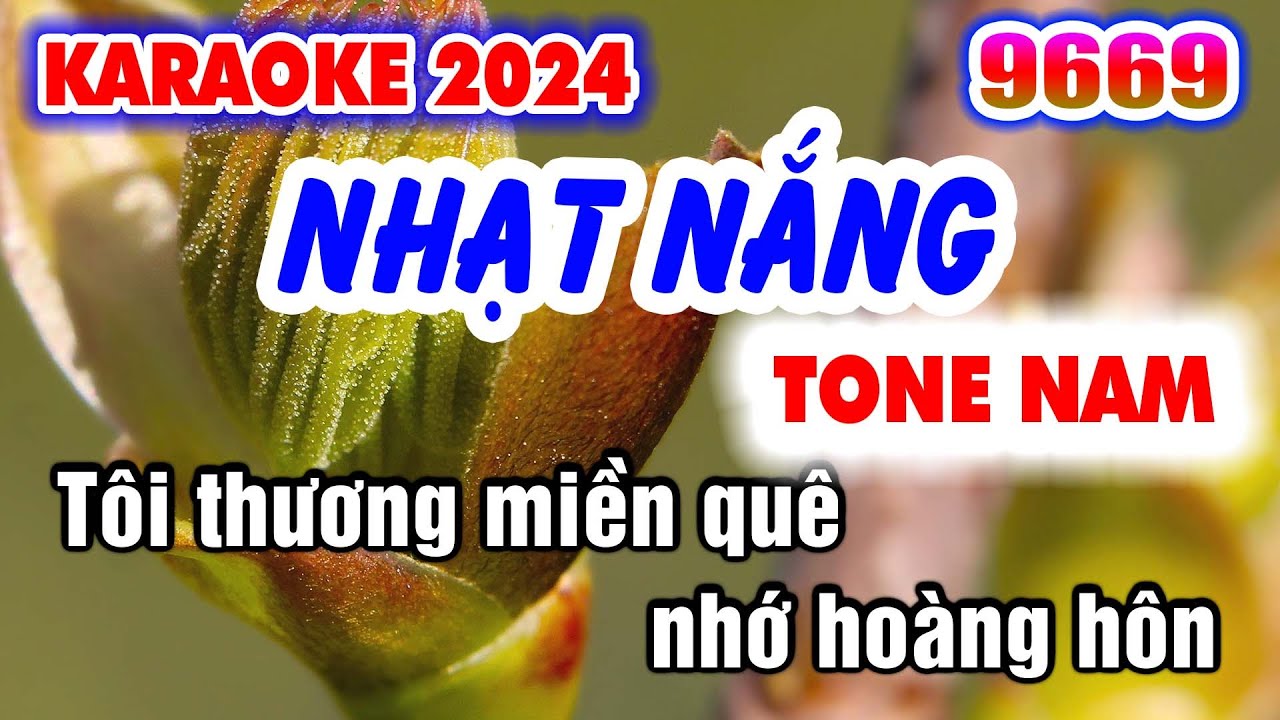 Karaoke NHẠT NẮNG Tone Nam Nhạc Sống KLA | Karaoke 9669 Beat Chuẩn