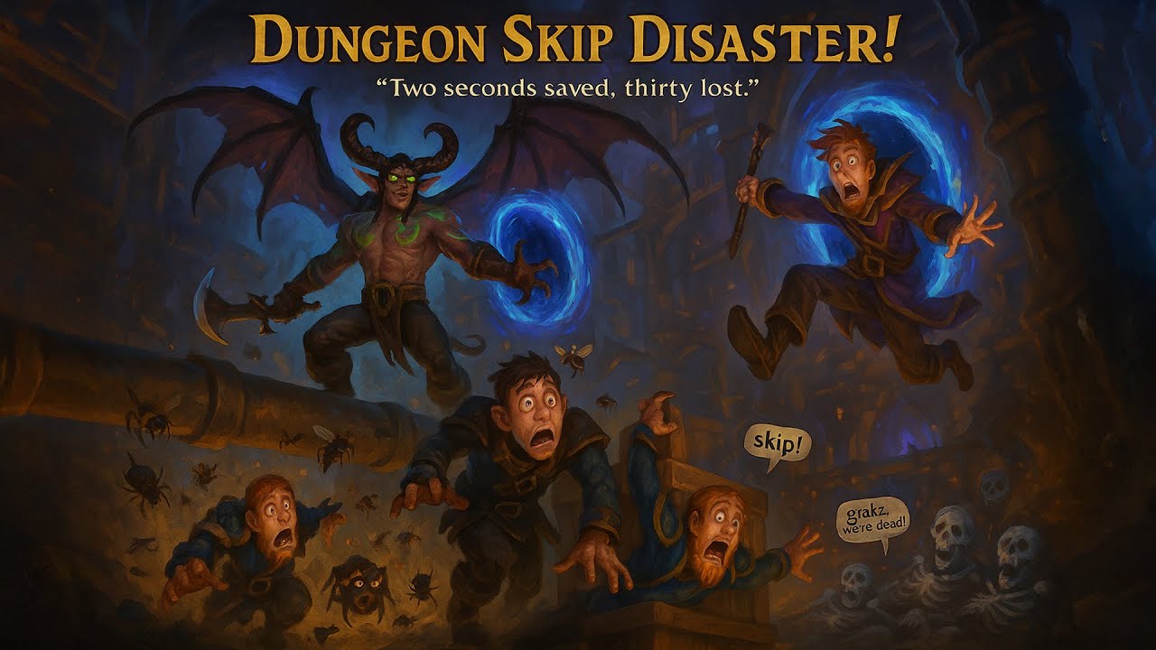 Dungeon Skip Disaster | (Official Lyrics Video)