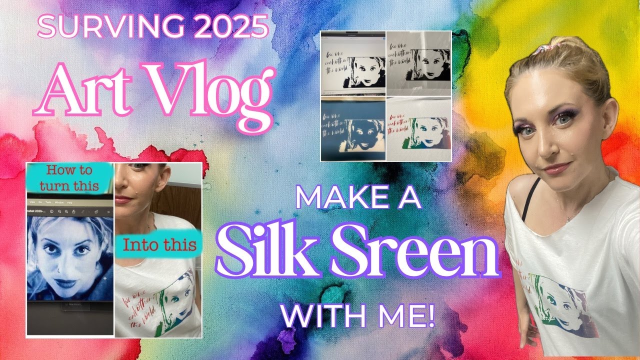 MAKE A SILK SCREEN WITH ME! My first Art Vlog