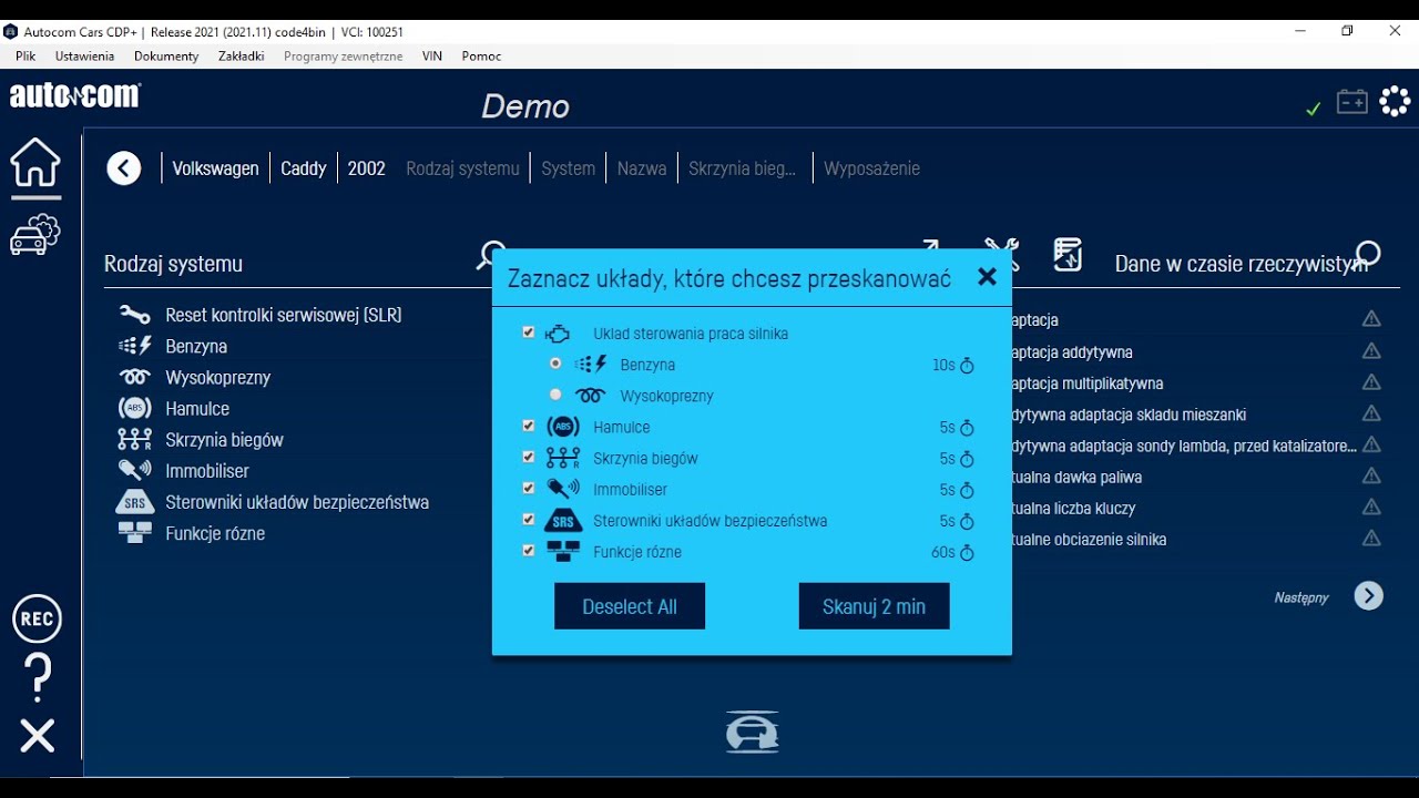 Autocom 2021.11 - Jak zmienić język komputera pokładowego w samochodzie | DS150E | CDP+