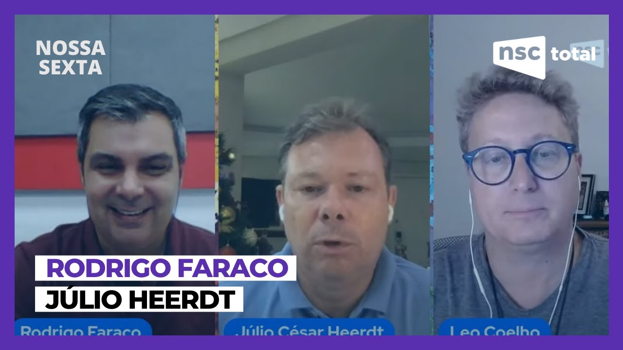 Rodrigo Faraco e J&uacute;lio Heerdt, o novo presidente do Ava&iacute;, no Nossa Sexta com Leo Coelho
