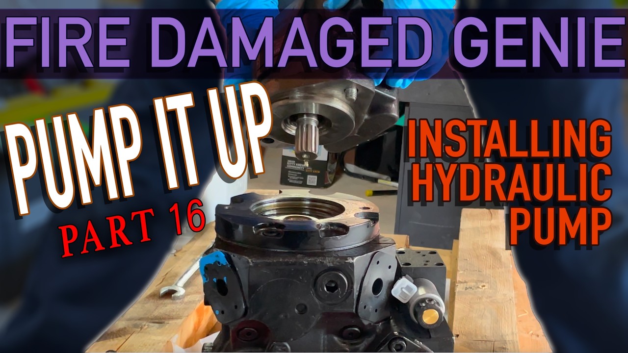 How to Install the Hydraulic Pumps - Part 16 - Fire Damaged Genie