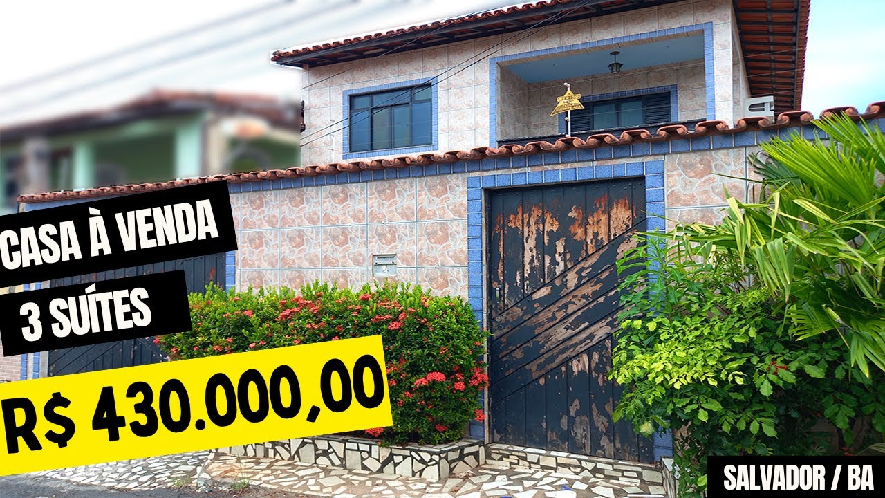 😍 CASA à Venda OPORTUNIDADE, 3 Suítes Grandes em Salvador, Bahia, Bairro de Itapuã