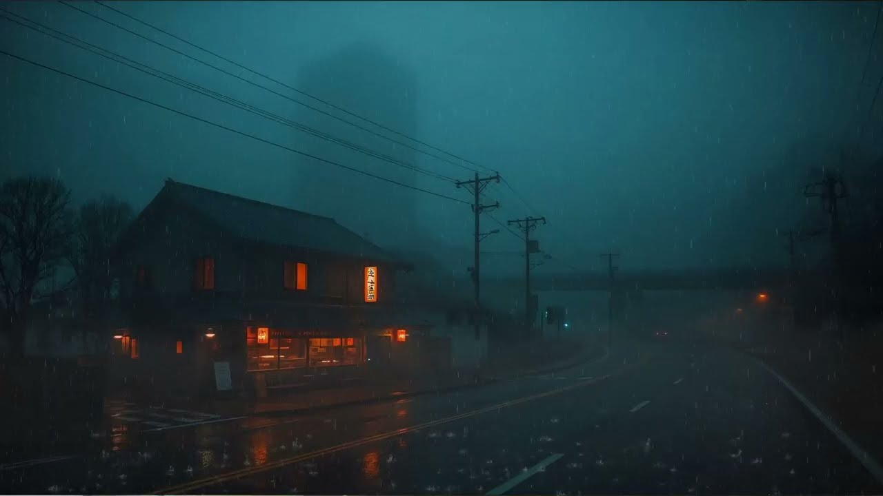 Rain Falling Over the City — Relaxing Lofi & Ambient Sounds