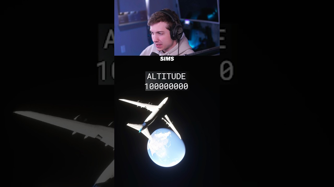 Падение с высоты 100 000 00 футов в Microsoft Flight Sim