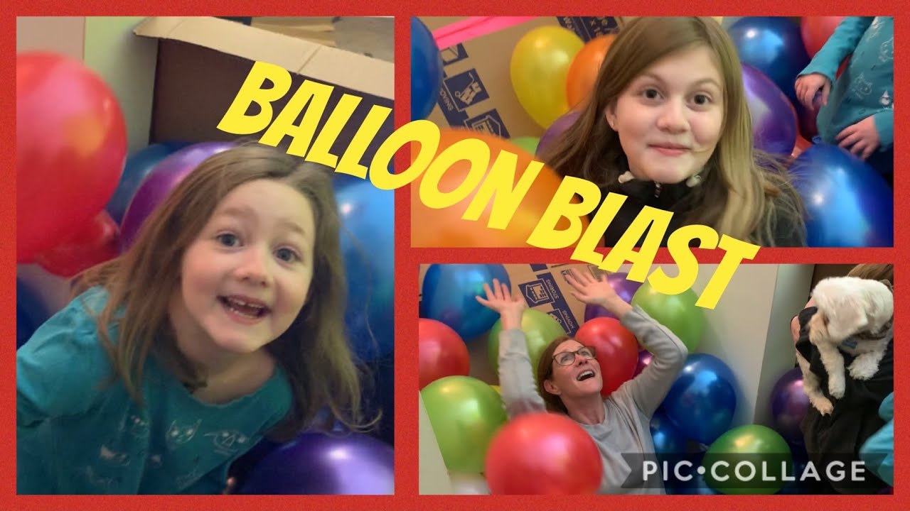 Stair Slide into Balloons, Balloon Pop for Toys!!! Balloon Tennis!