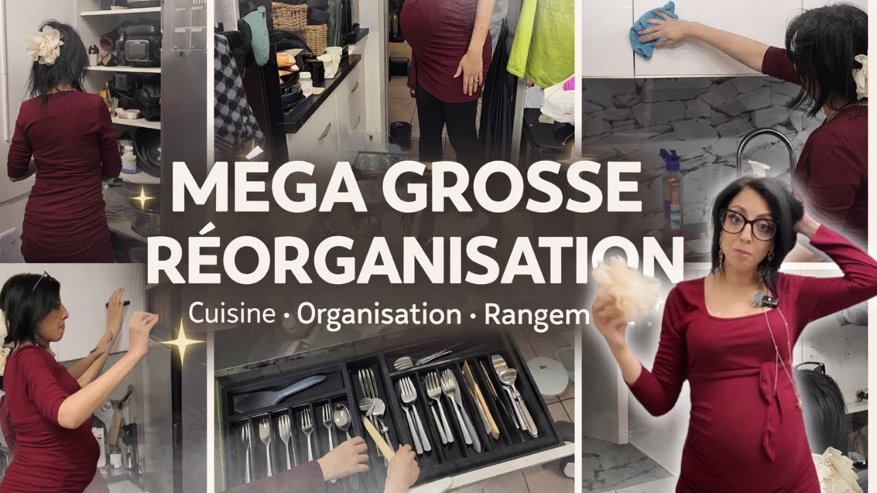 GROSSE RÉORGANISATION de ma cuisine avant RAMADAN 🤰 9 mois de grossesse