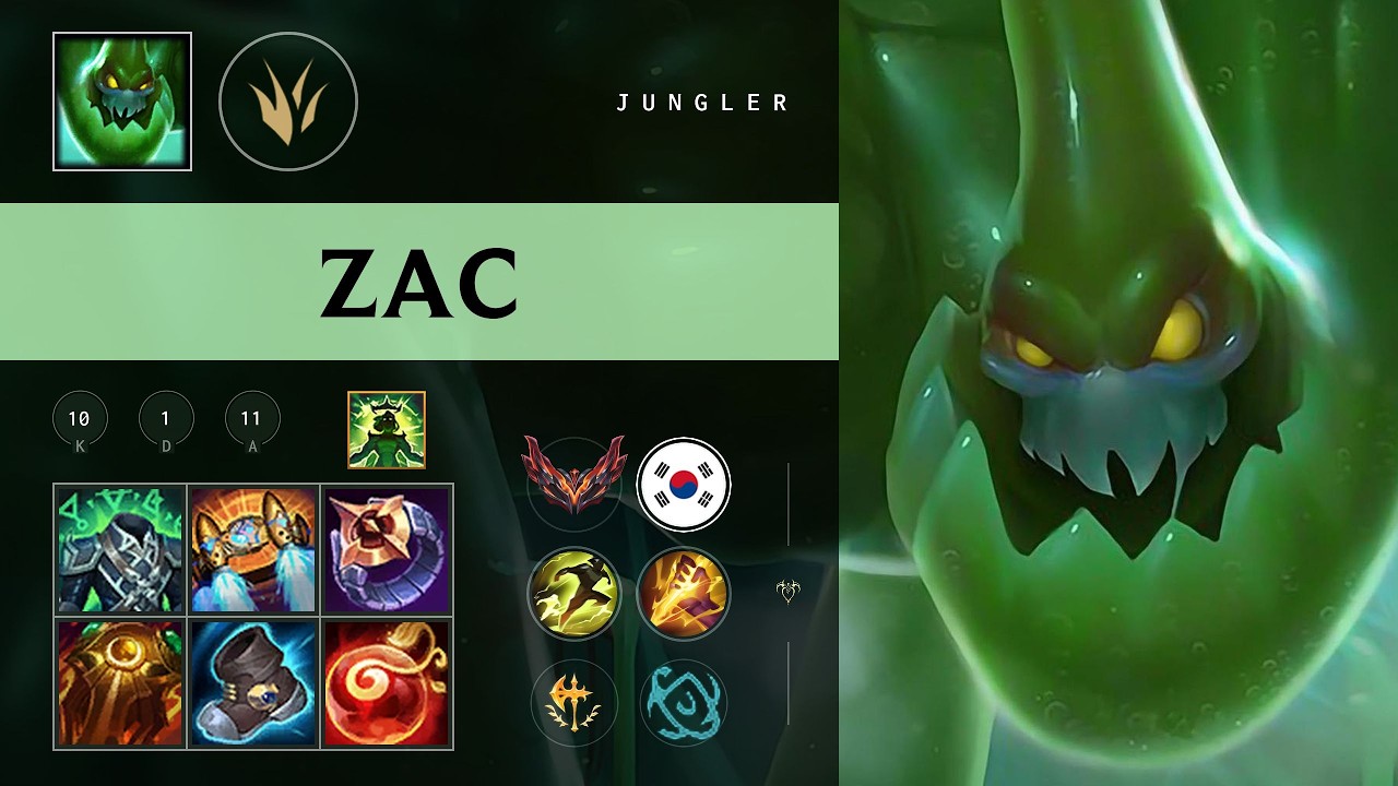 Zac Jungle vs Ekko - KR Grandmaster Patch 26.09
