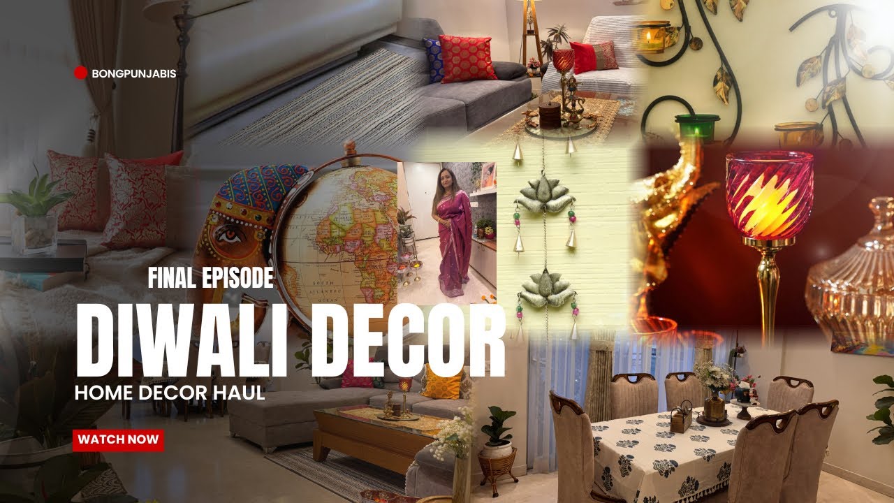 My Diwali LivingRoom Decor 🪔 Final episode Diwali LivingRoom Makeover @BongPunjabis 