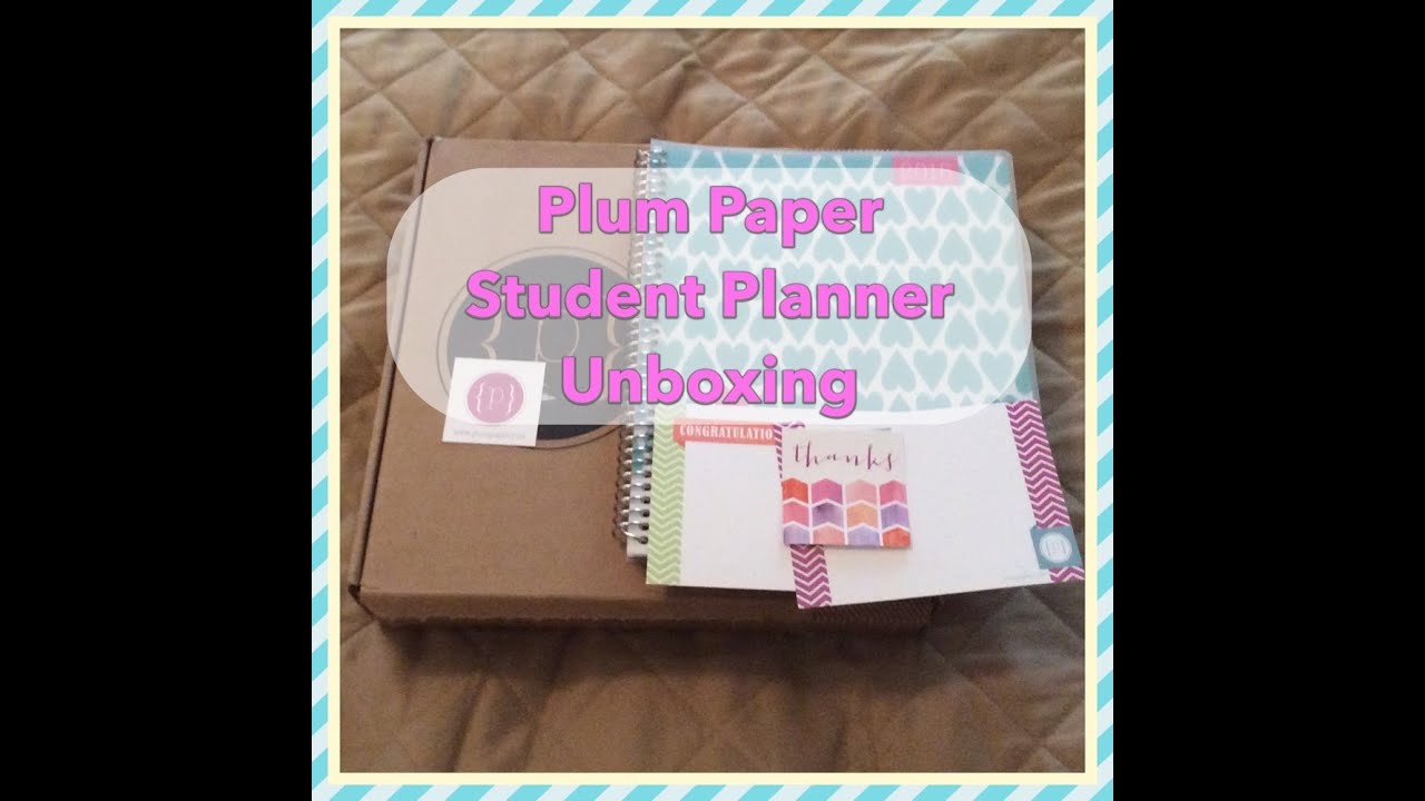 Plum Paper Student Planner Unboxing