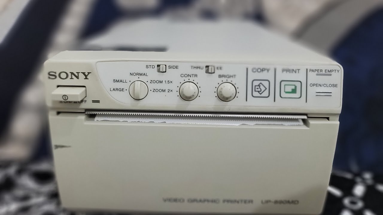 طريقة تركيب وتوصيل طابعة سونيSony  علئ جهاز السونار وكيفة الطباعه وضبط الوضوح 