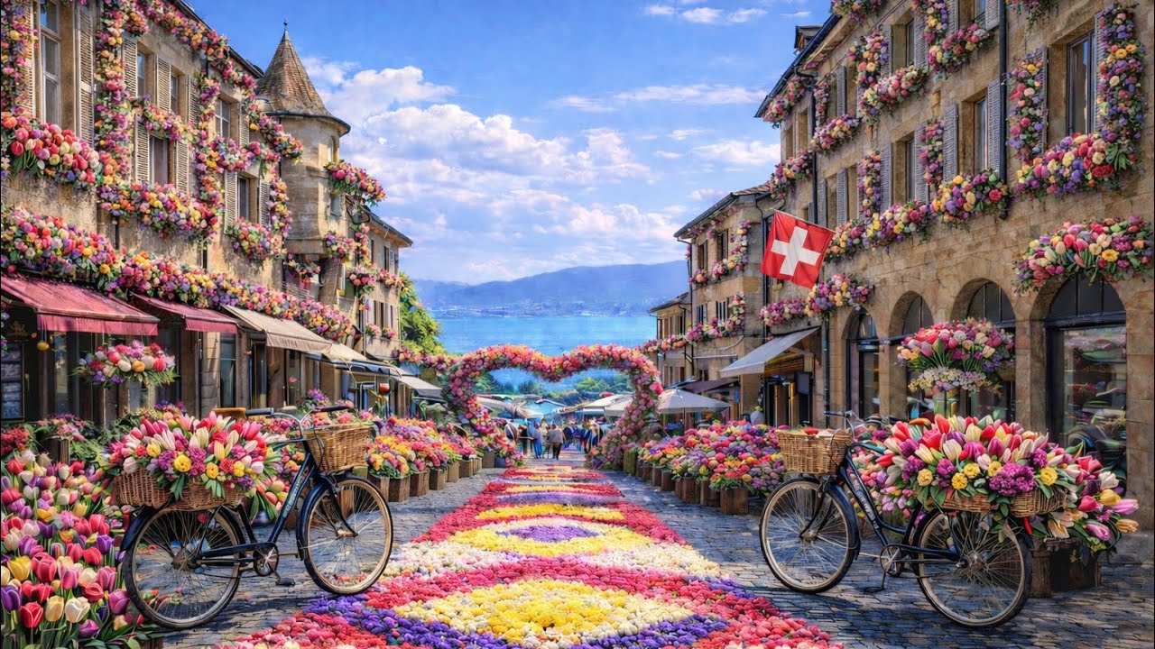  One of the Most Beautiful Wine Festivals in Switzerland | Stunning Flower Decorations 🌸🍇