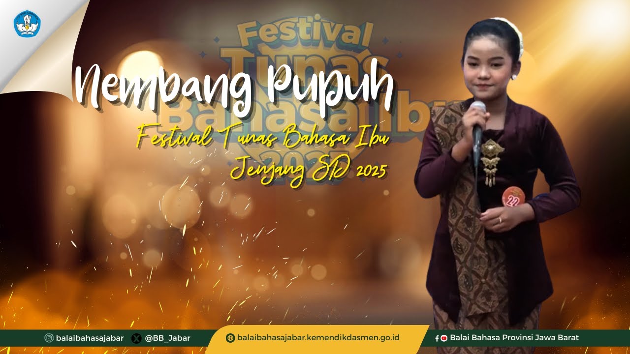 Pemenang I Nembang Pupuh Kategori Putri Jenjang SD, FTBI Jawa Barat  2025
