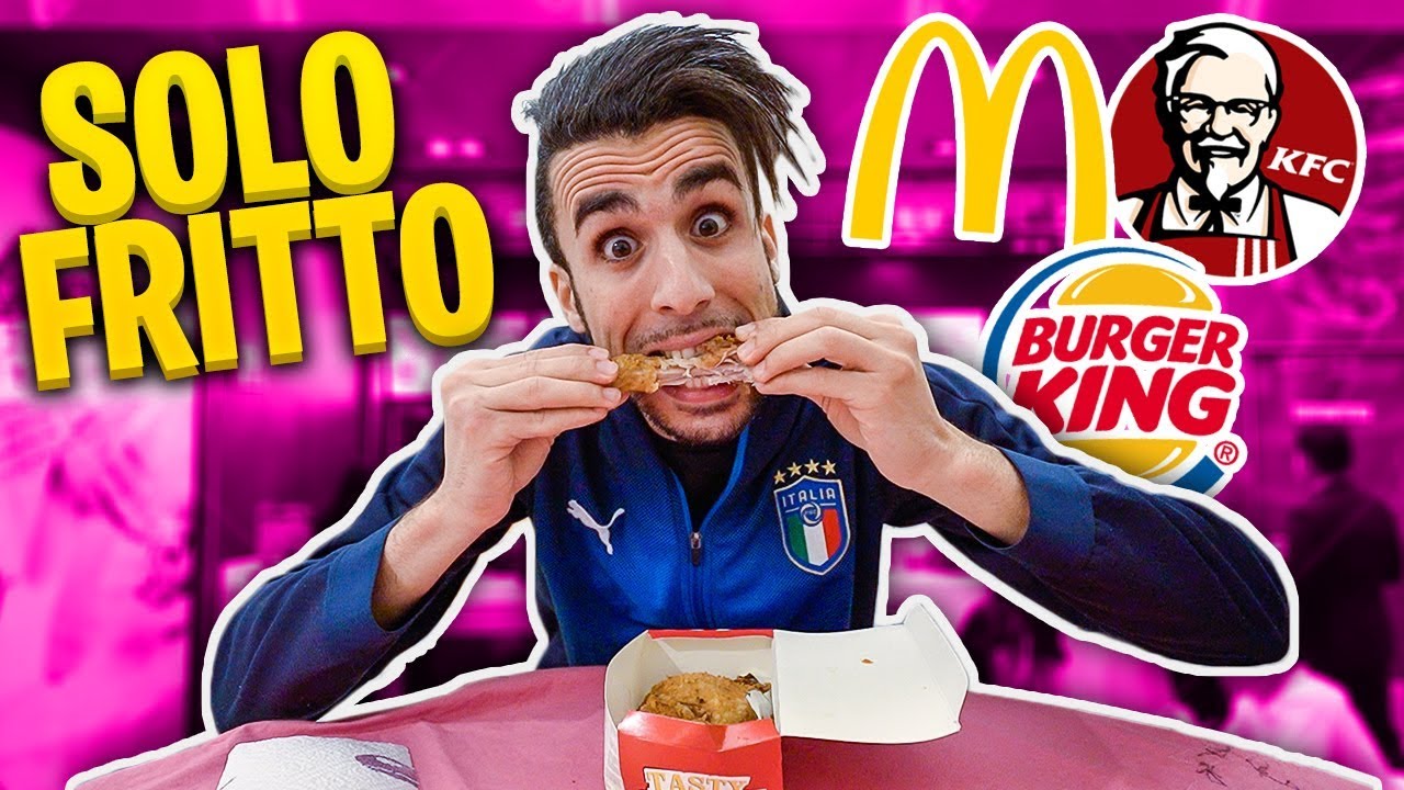 🍟🥓 MANGIO CIBO FRITTO ad OGNI ORA per un GIORNO INTERO! 24h CHALLENGE