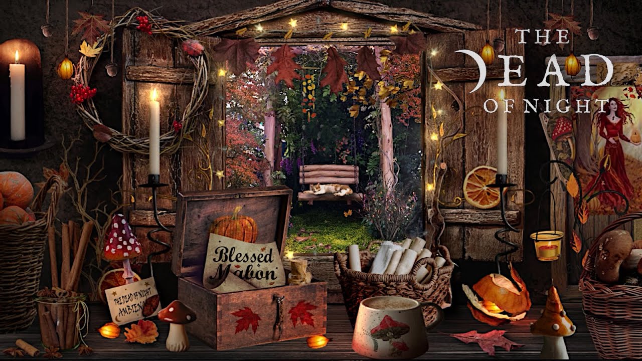 Mabon Afternoon Ambience 🧹🍂🍎🍄🦉 | The Autumn Equinox/Fruit Harvest | Witch ASMR & Autumnal Sounds