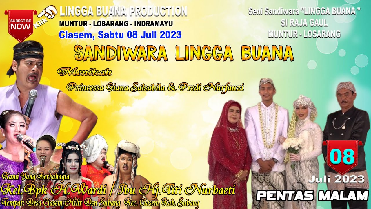 LIVE SANDIWARA LINGGA BUANA Ciasem, Sabtu 08 Juli 2023  Pentas malam 1
