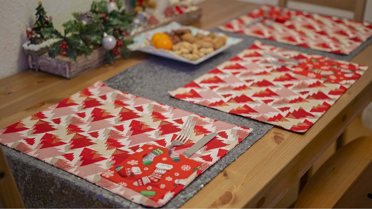 Weihnachtliches Platzsets / Tischset nähen - Nähen für Weihnachten
