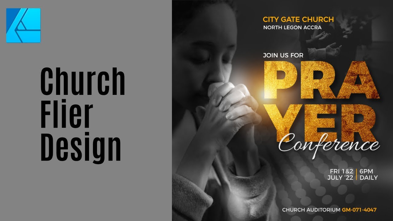 CHURCH FLIER DESIGN | BLEND IMAGES | AFFINITY DESIGNER FOR IPAD TUTORIAL