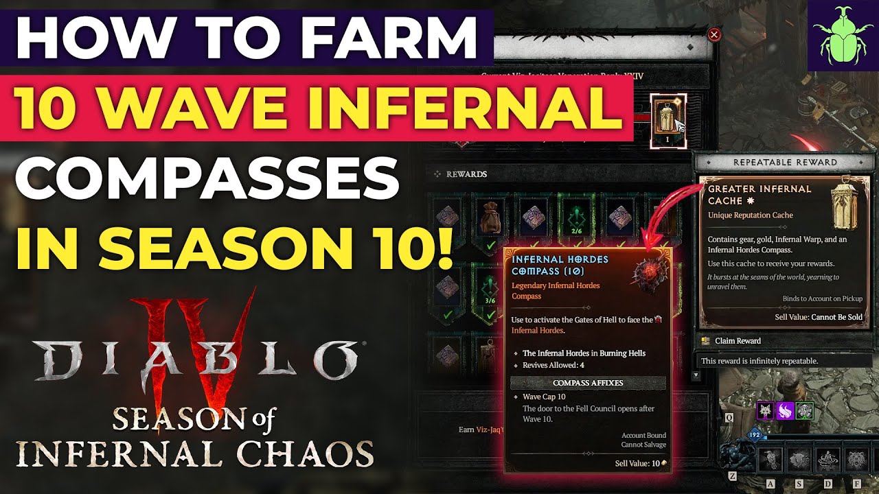 Diablo 4: как фармить адские компасы за 10 волн в 10 сезоне