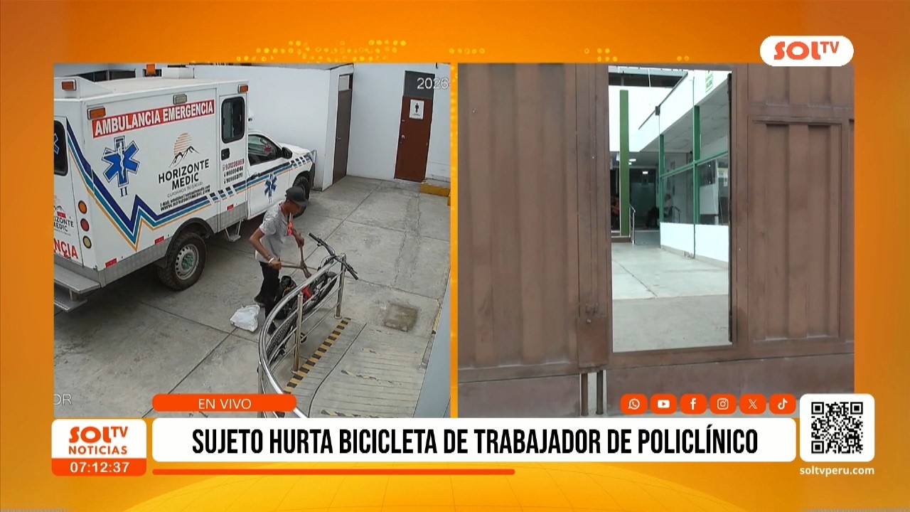 Trujillo: hurto de bicicleta alerta a trabajadores de policlínico