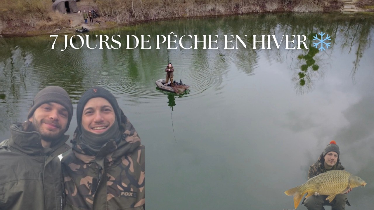 1 semaine en gravière l'hiver !! ❄️🎣
