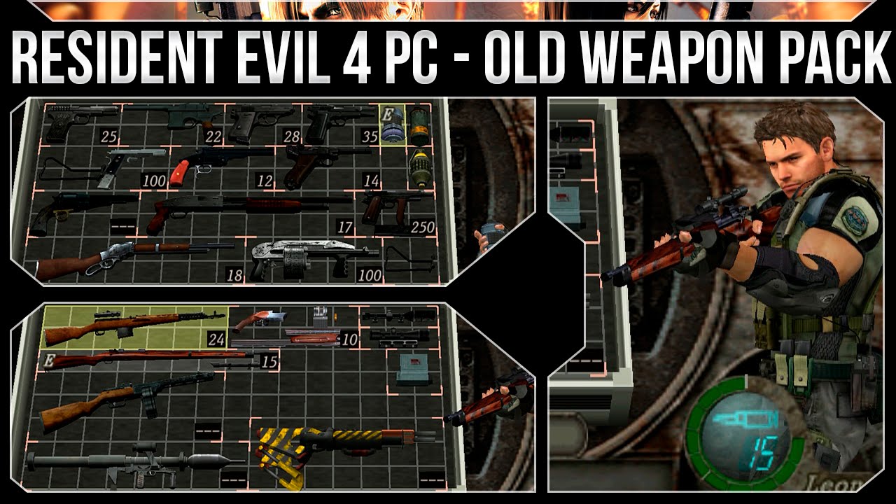 Resident Evil 4 PC - Mods de Armas - Pack Armas Antigas