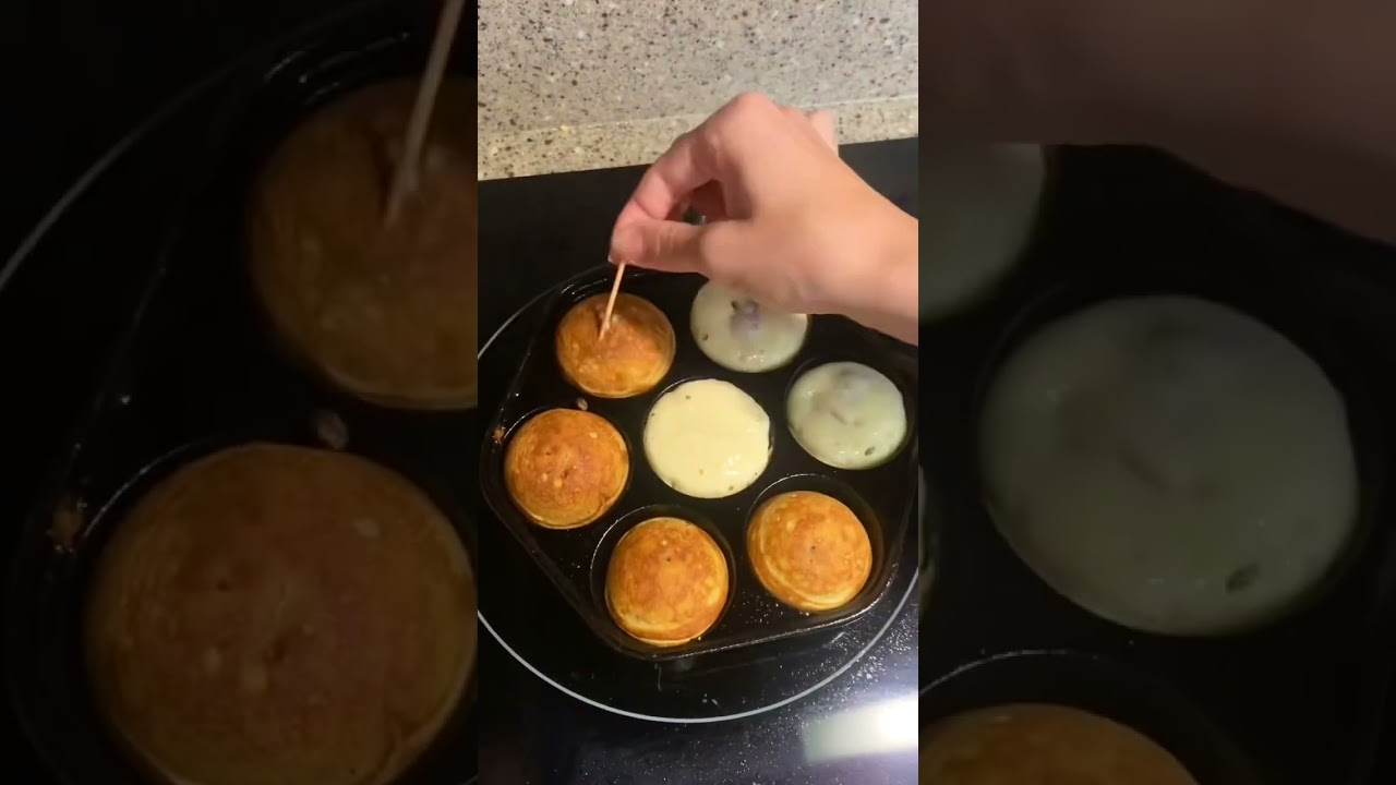 Fruit & Chocolate filled Aebleskivers 🫐 #aebleskivers #DutchPancakes #breakfastallday #breakfast