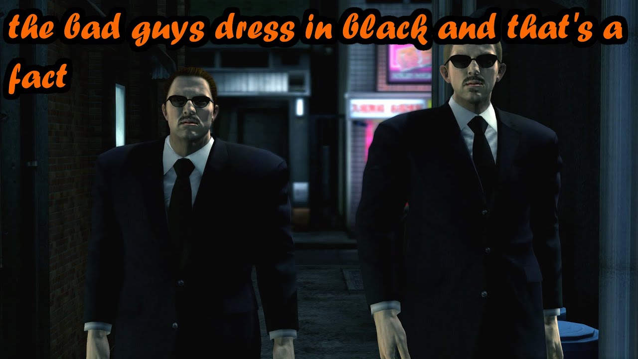 the bad guys dress in black and that's a fact - yakuza 3 remastered highlights