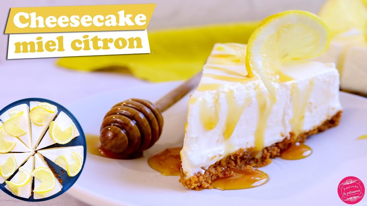 🍯 CHEESECAKE MIEL CITRON SANS CUISSON ~ Recette dingue ! 🍯