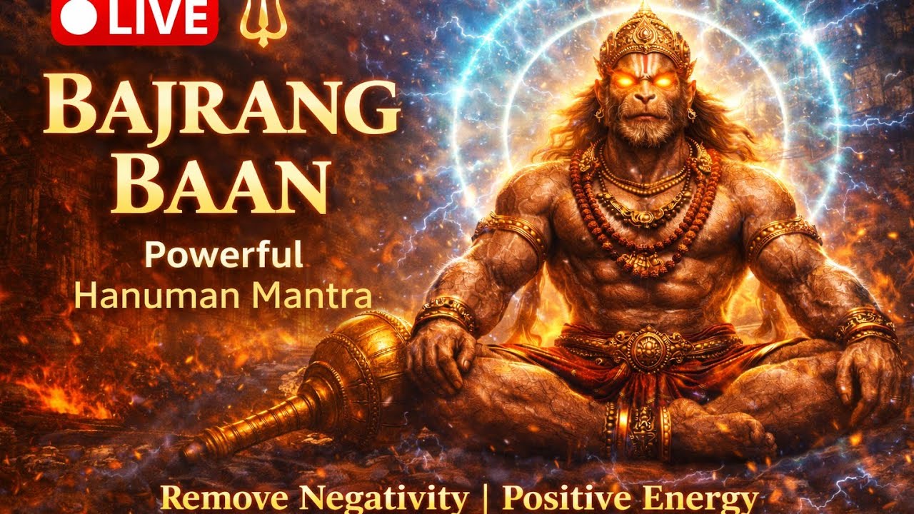 🔴 LIVE 🔱 Bajrang Baan Path | Powerful Hanuman Mantra | Remove Negativity | Positive Energy