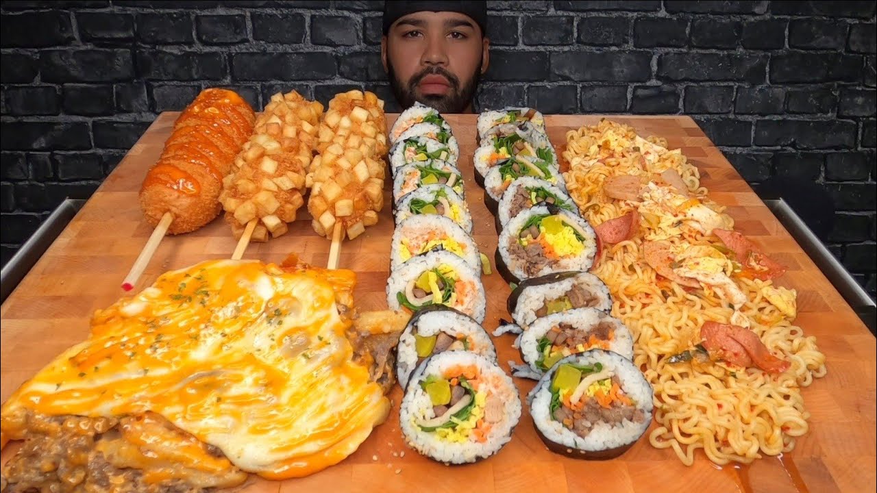 (ASMR) KOREAN STREET FOOD MUKBANG