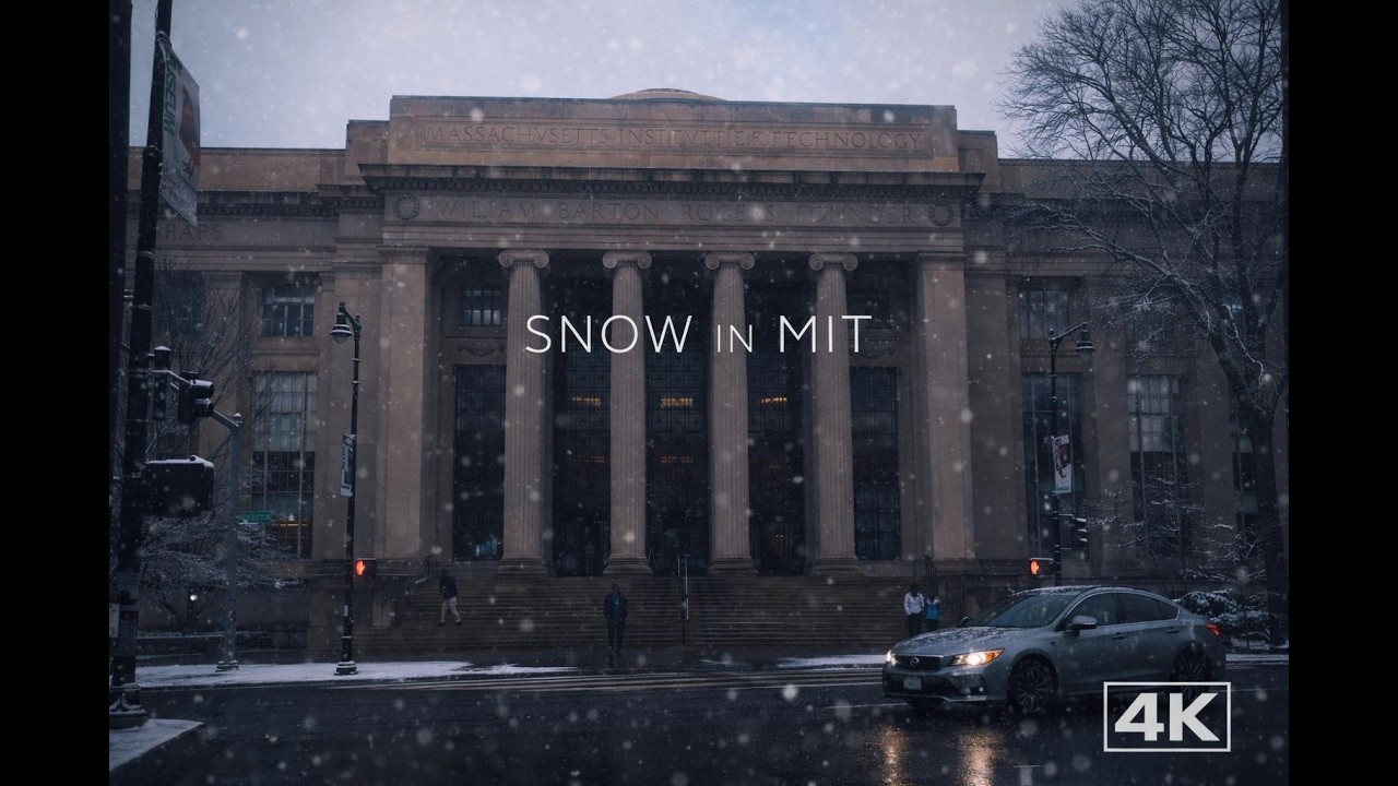 MIT Snow Walk in 4K | Winter in Boston - Relaxing Lo-Fi Walking Tour