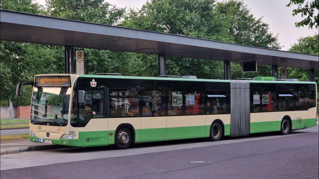 Bus Brandenburg | Mitfahrt im kompletten N2 von Hohenstücken Nord bis Hbf/ZOB im C1G Facelift 595