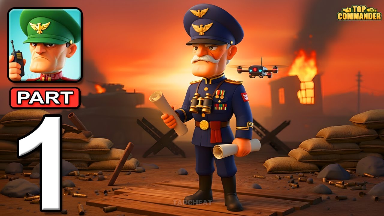 Top Commander - Gameplay Walkthrough Part 1 - Army Base Commander Troops (Android, iOS)