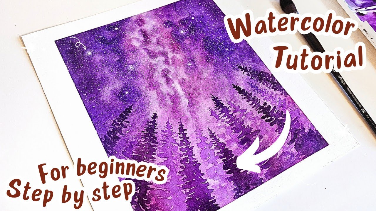 Come Dipingere una GALASSIA con gli ACQUERELLI / How to PAINT a Watercolor Galaxy