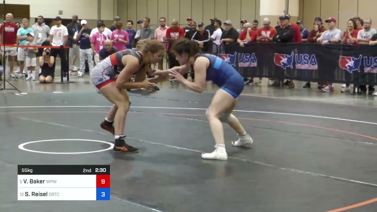 2024 Women’s Freestyle Senior World Team Trial: Vayle Baker vs Shea Reisel: 55 KG Rnd of 16