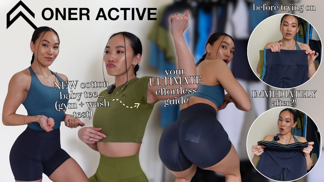 ONER ACTIVE FOCUS COLLECTION TRY ON HAUL + REVIEW | NEW effortless, mellow soft, + BABY TEES 🌙👼🏼☁️🌌