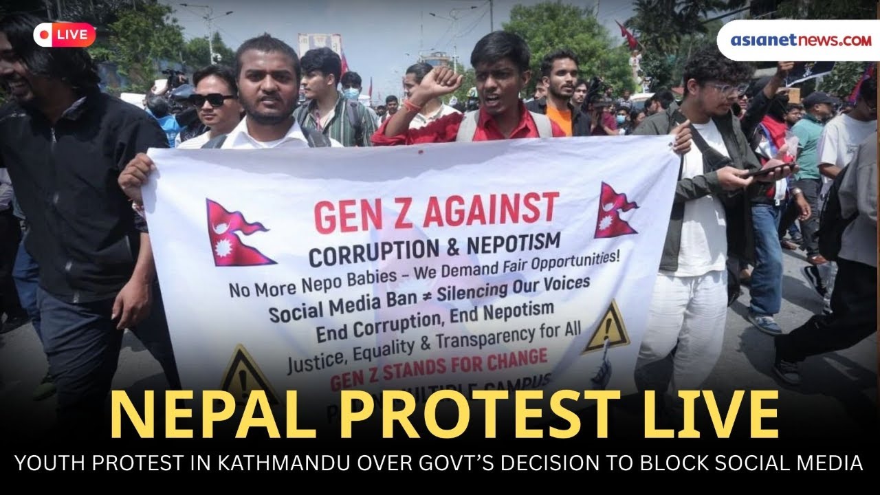 LIVE 🔴 Youth Protest in Kathmandu Over Social Media Block