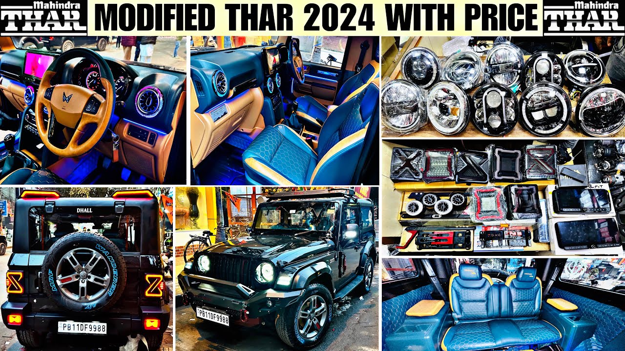 Highly Modified Thar 2024 | Thar 2024 modification 🤩 Thar modification with Price  😱