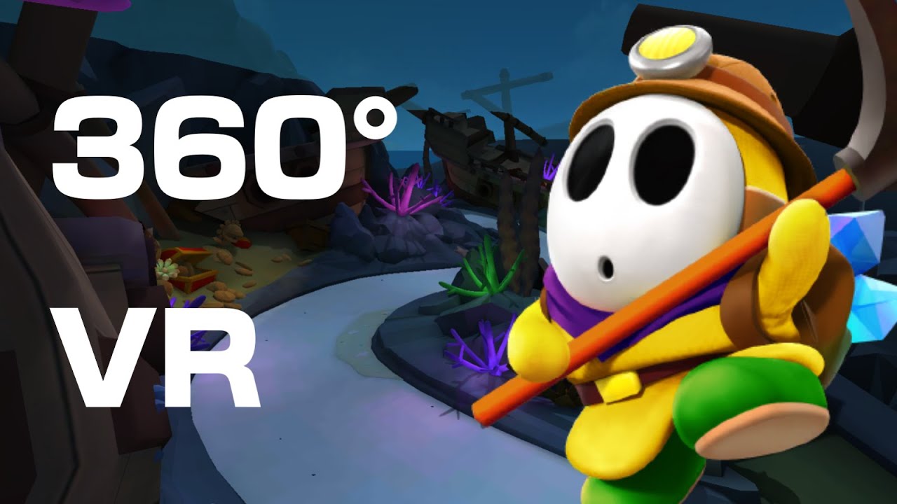 Piranha Plant Cove - All Routes in 360° (VR) - Mario Kart Tour