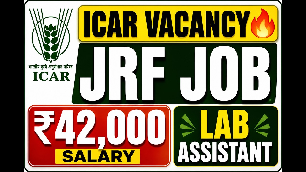 ICAR IARI Vacancy 2026 | JRF & Lab Assistant Recruitment | ₹42,000 Salary | Walk-in Interview