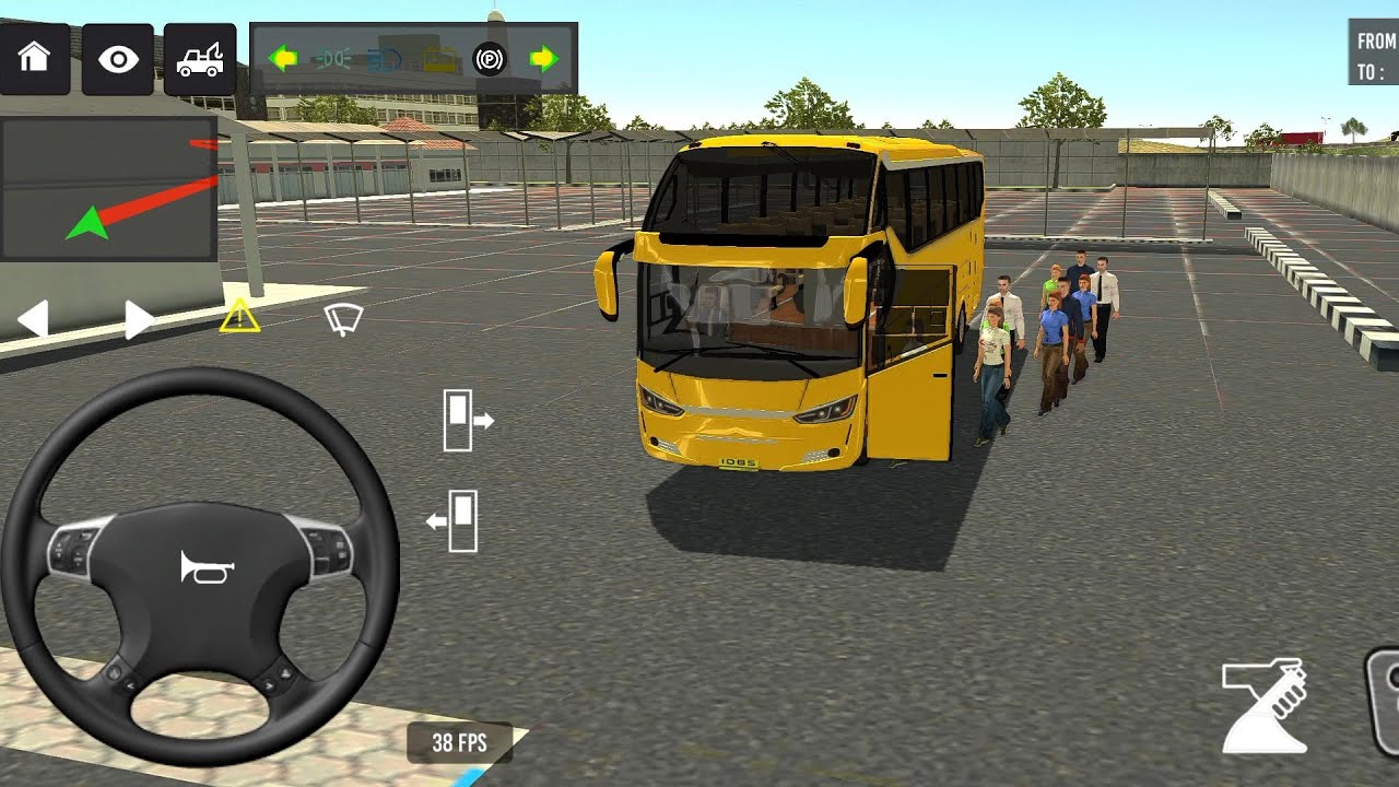 Euro Bus Driving Game Public Transportation 2024 -  Indonesia Bus Simulator Android Gameplay #1876