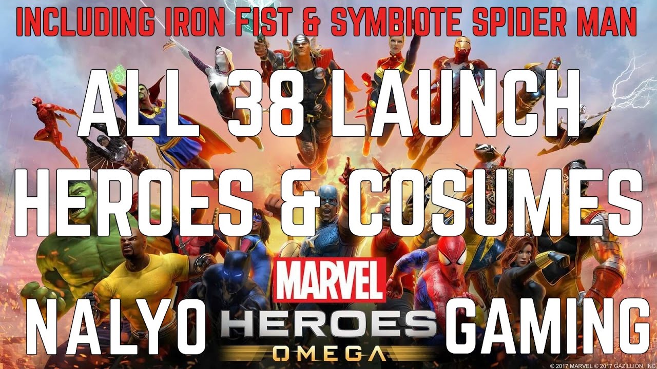 MARVEL HEROES OMEGA BETA, All 38 CHARACTERS & COSTUMES