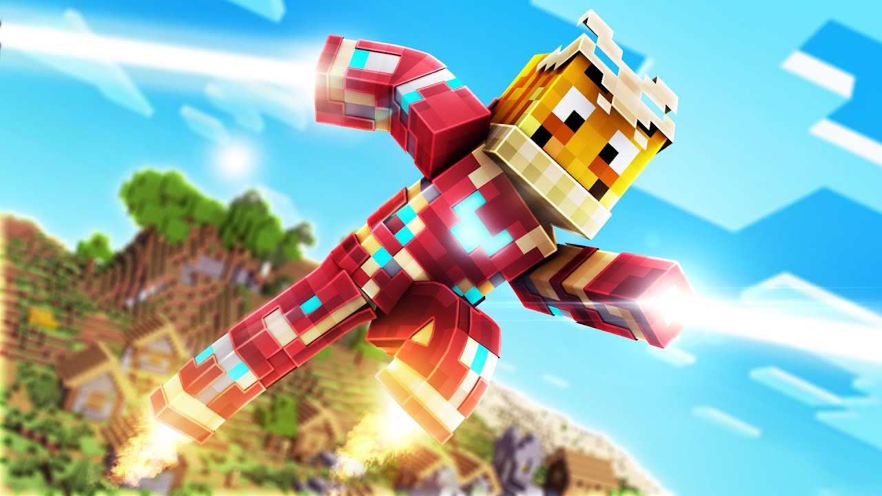 IRON MAN zerst&ouml;rt ein Minecraft Dorf!