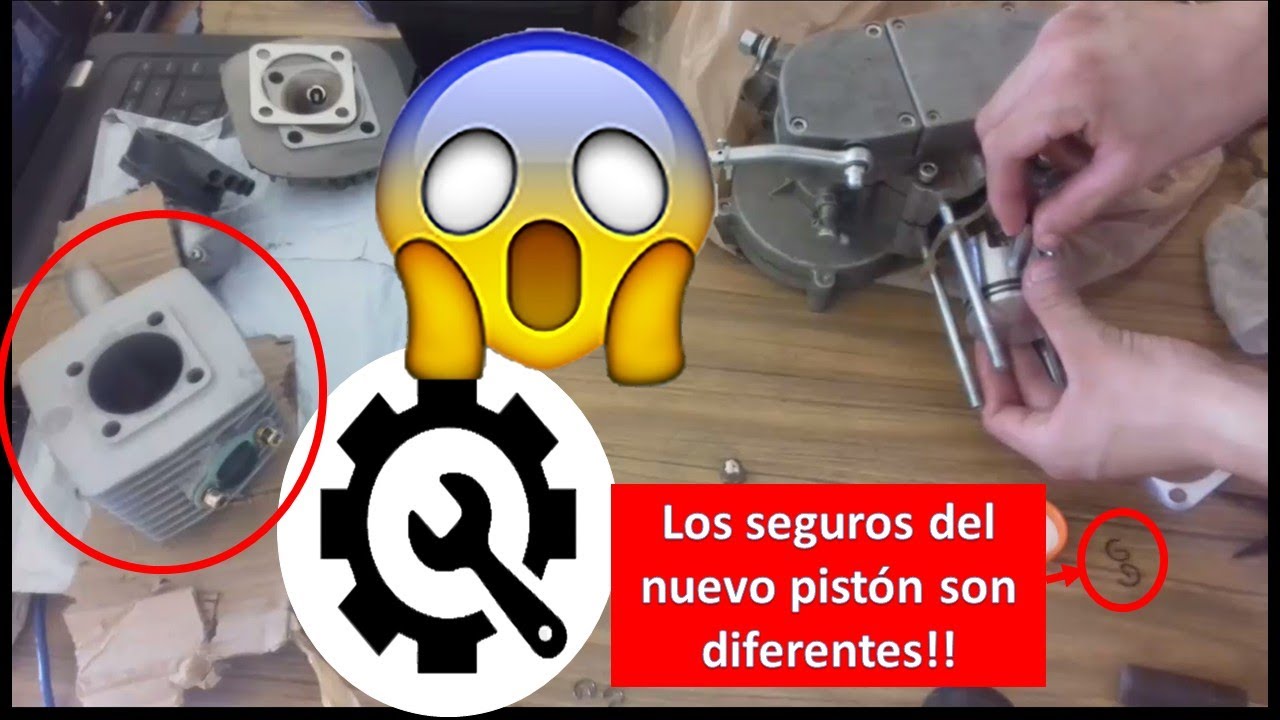 Reparando motor de bicimoto cambio de piston y cilindro