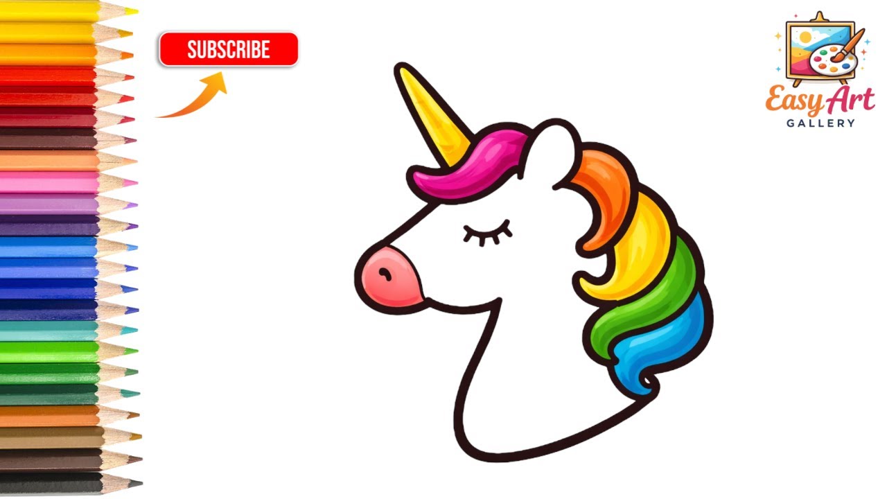 How To Draw Unicorn Step By Step | Easy Drawing For Kids