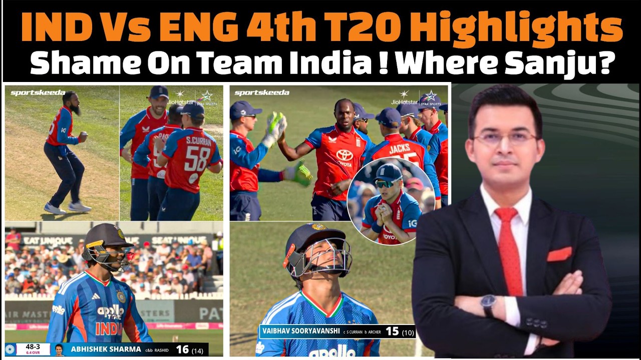 India vs England 4th T20 match 2026 complete highlights today.