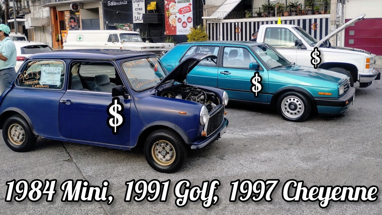 1984 Mini Cooper en Venta $$$, 1991 Golf GL $$$, 1997 Cheyenne $$$. Bazar de la Carcacha.