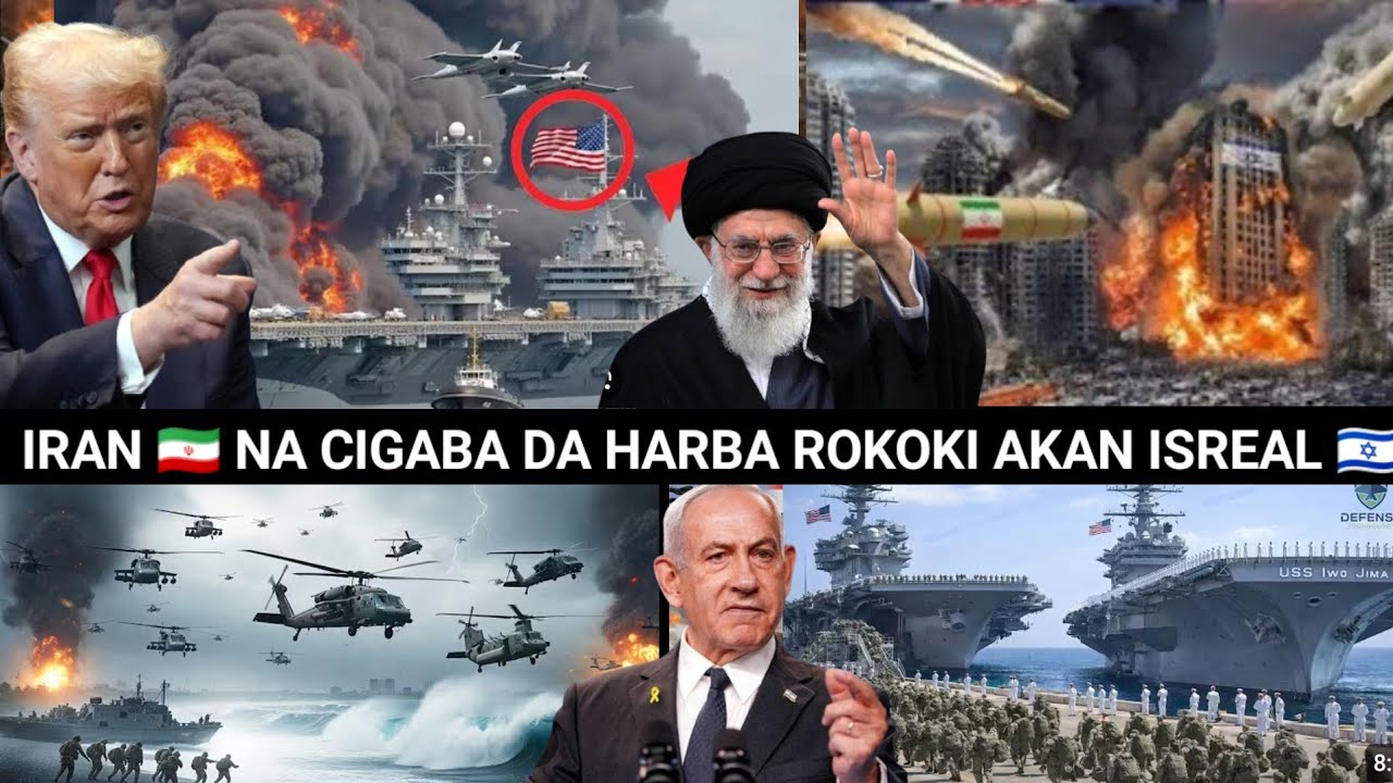 Iran 🇮🇷 Na cigaba Da Yiwa Isrea 🇮🇱 Da Amurka Ruwan Rokoki Makamai Masu Linzami